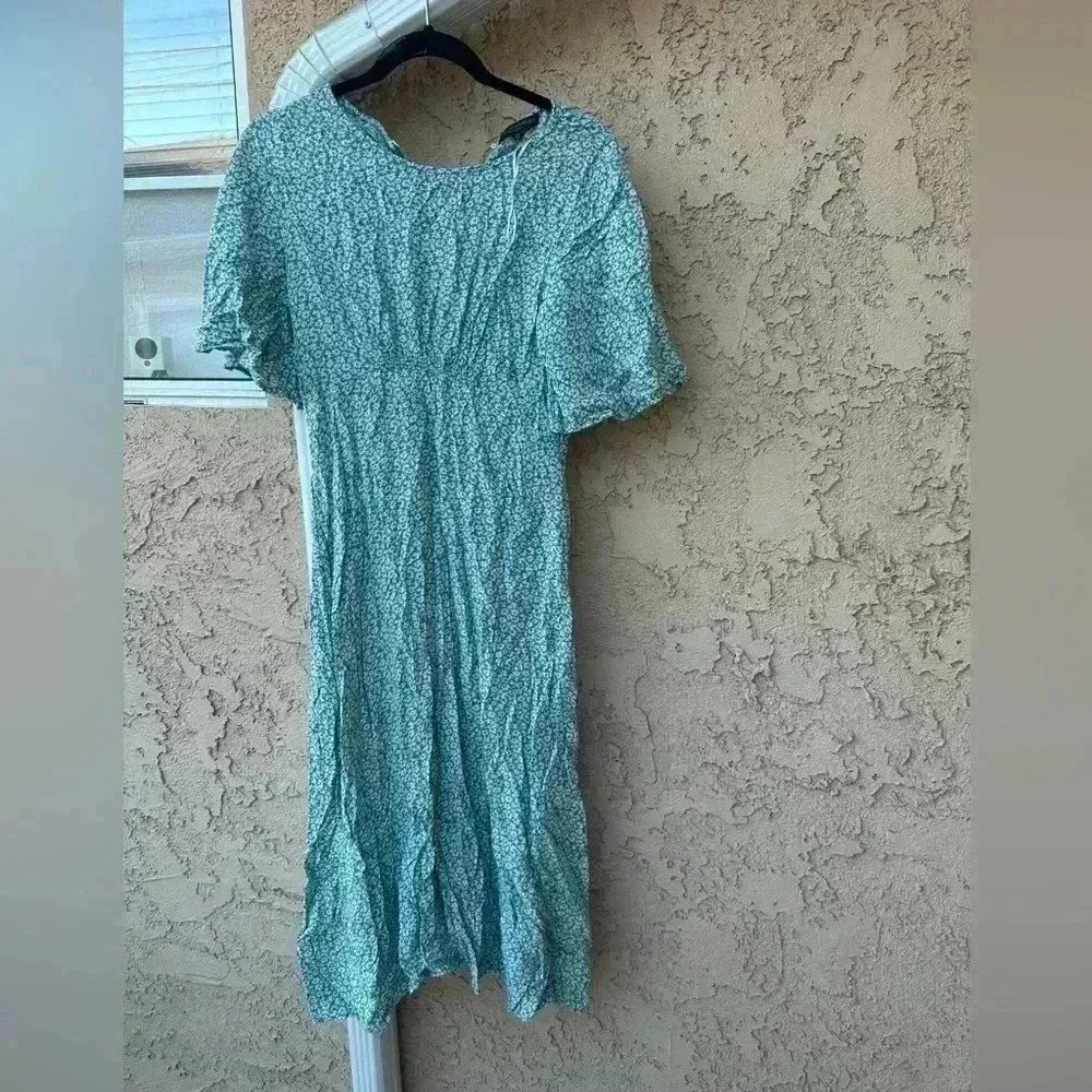 Caroline Morgan Australia, floral blue dress size 12